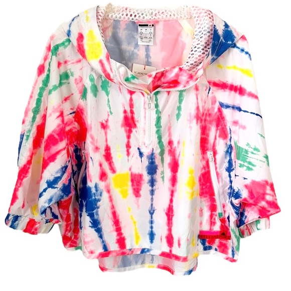 Adidas by Stella McCartney Jackets & Blazers - New! Adidas STELLASPORT Stella McCartney tie-dye cropped windbreaker SZ L